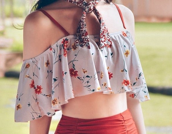 off shoulder bikini top